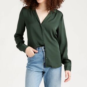 Quince Silk Notch Collar Blouse